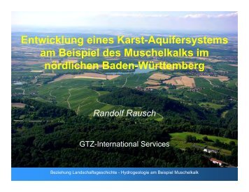 Entwicklung eines Karst-Aquifersystems am Beispiel des ...