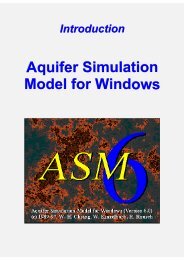 Introduction Aquifer Simulation Model for Windows 6.0