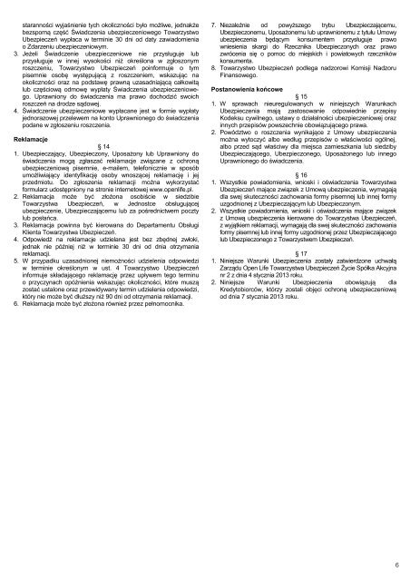 Program ochronny Zdrowy Kredyt [pdf 328 kB] - Getin Bank