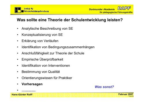 skizzen zu einer theorie der schulentwicklung - Netzwerk ...