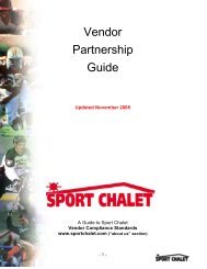 Vendor Partnership Guide - Sport Chalet