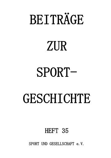 beitragsheft 35 pdf - Deutsche Sportgeschichte DDR
