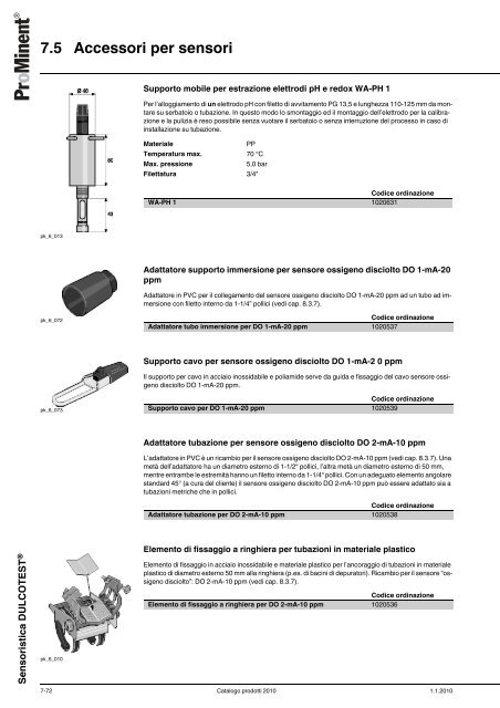 Catalogo prodotti ProMinent® 2010 - Sport Industry Directory