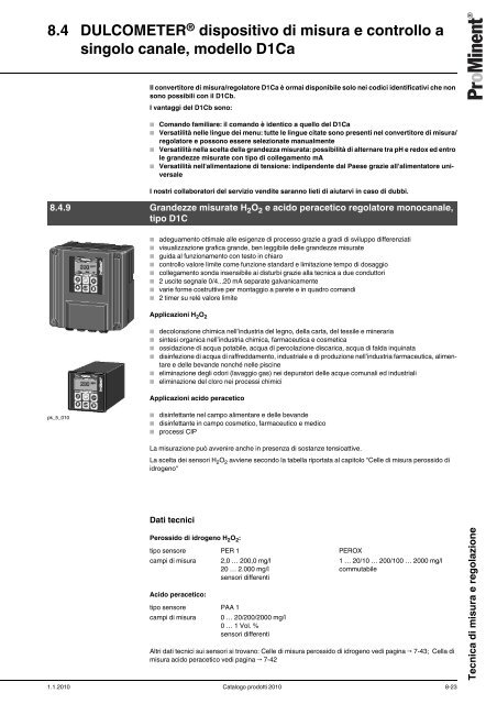 Catalogo prodotti ProMinent® 2010 - Sport Industry Directory