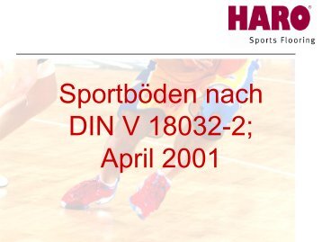 SportbÃ¶den nach DIN V 18032-2 2001 - Sportinfra