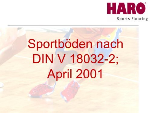 SportbÃ¶den nach DIN V 18032-2 2001 - Sportinfra
