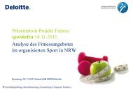 Analyse der Fitnessangebote im organisierten Sport in ... - Sportinfra