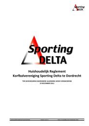 Huishoudelijk Reglement Korfbalvereniging Sporting Delta te ...