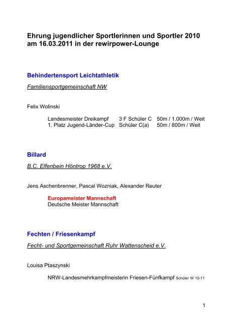 2011-02 Ehrungsliste nach Sportarten-1\374 - Sportjugend Bochum