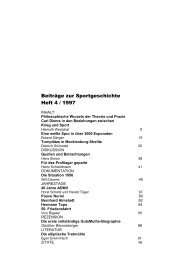 BeitrÃ¤ge zur Sportgeschichte - Sport und Gesellschaft