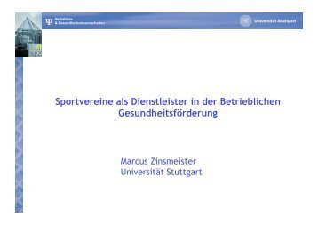 Was ist Gesundheit? - Stuttgarter Sportkongress