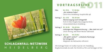 schlaganfall-netzwerk vortragsreihe - Sportkreis Heidelberg e.V.