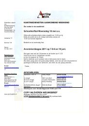 KANTINEDIENSTEN AANKOMEND WEEKEND ... - Sporting Delta