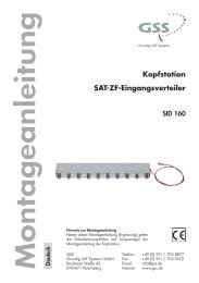 Kopfstation SAT-ZF-Eingangsverteiler