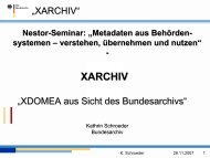 XArchiv Schema und Beispiel - nestor