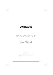 G41C-GS / G41C-S User Manual - ASRock