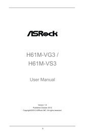 H61M-VG3 / H61M-VS3 - ASRock
