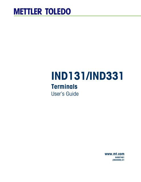 IND131/331 Terminals User's Guide