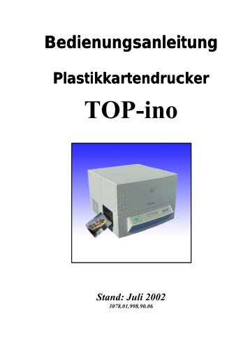 TOP-ino Bedienungsanleitung - F+D Feinwerk