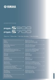 PSR-S900/S700 Data List - Yamaha