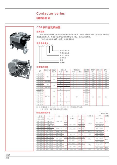 Contactor series