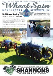 Wheelspin September 2012 - Sporting Car Club of SA