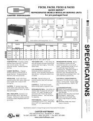 SPECIFICA TIONS - Carter-Hoffmann