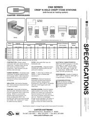 SPECIFICA TIONS - Carter-Hoffmann