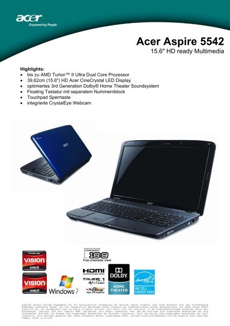 Acer Aspire 5542