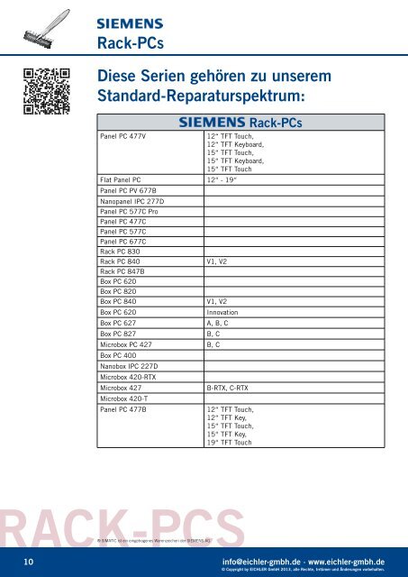 Ihr Reparatur-Spezialist fÃ¼r Industrie-PCs Service ... - Eichler GmbH