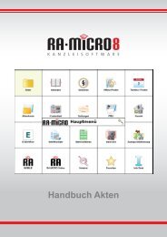 RA-MICRO Handbuch Akten, Stand: 07.10.13