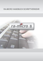 RA-MICRO HANDBUCH SCHRIFTVERKEHR