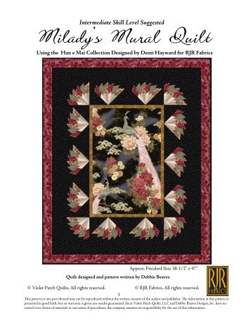 Milady's Mural Quilt - RJR Fabrics