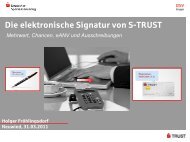 Die elektronische Signatur von S-TRUST - Sparkasse Neuwied