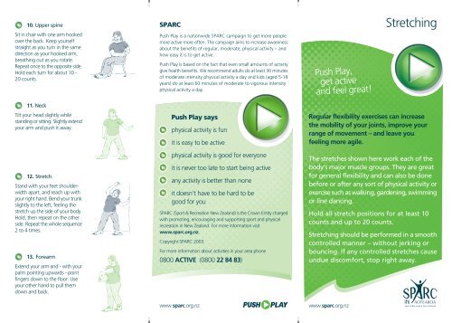 Download a guide to stretching (PDF, 469 Kb) - Sport New Zealand