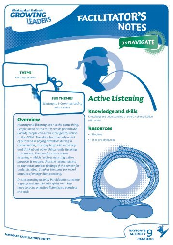 Active Listening - Sport New Zealand