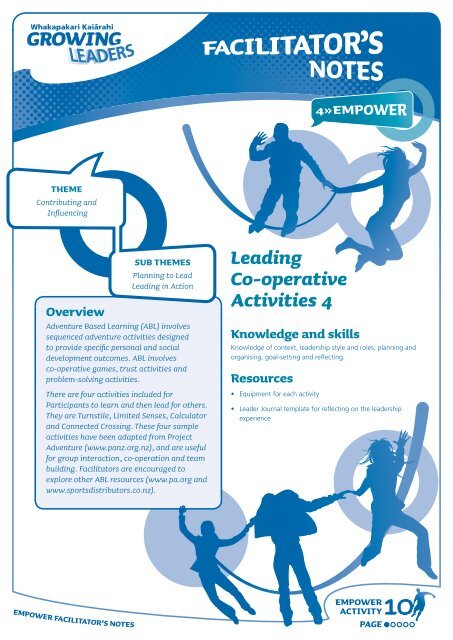 Leading Co-operative Activities 4 - Sport New Zealand