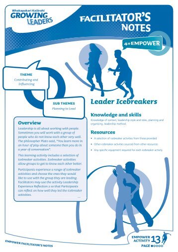 Leader Icebreakers - Sport New Zealand