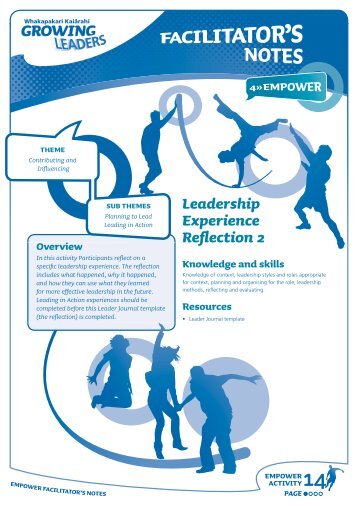 Leadership Experience Reflection 2 - Sport New Zealand