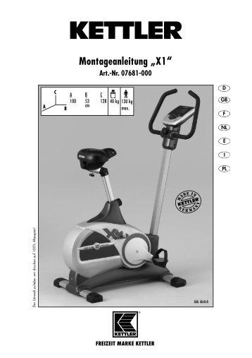 Montageanleitung âX1â Art.-Nr. 07681-000 - Sportolino.de