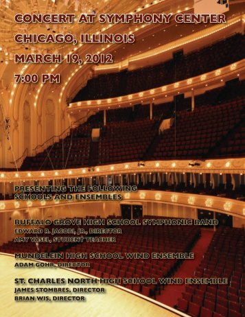 CONCERT AT SYMPHONY CENTER CHICAGO ... - bgband.org
