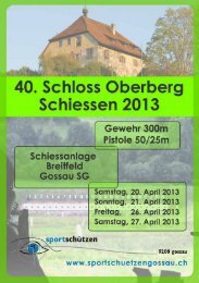 Schiessplan Schloss Oberberg Schiessen - SportschÃ¼tzen Gossau