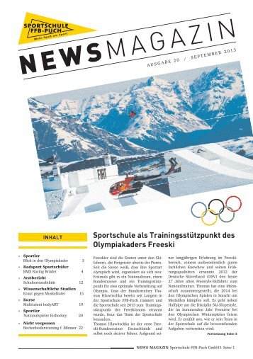 1309_SSP Zeitung September 2013.indd - Sportschule FFB Puch ...