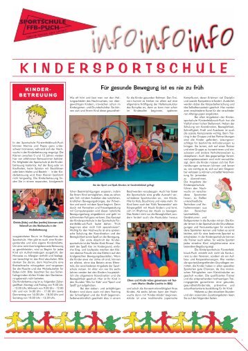 KINDERSPORTSCHULE - Sportschule FFB Puch GmbH