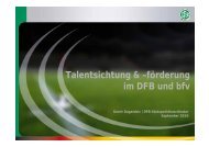 Talentsichtung & –förderung im DFB und bfv