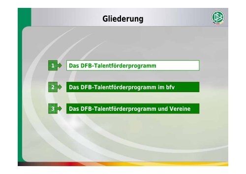 Talentsichtung & –förderung im DFB und bfv