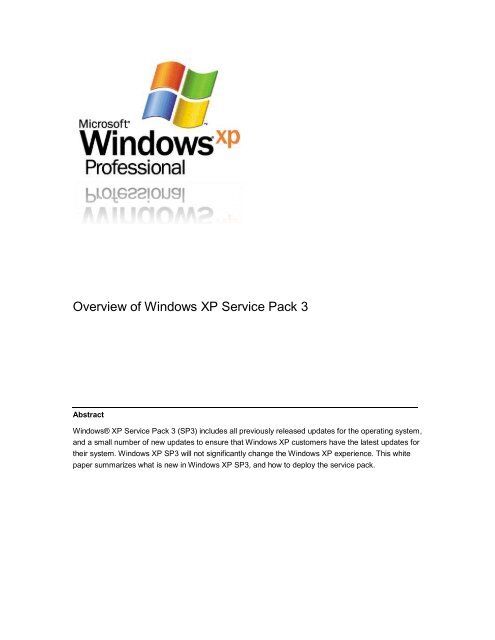 пакет обновления windows xp для трех установщиков msi