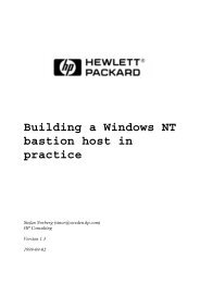 Building a Windows NT bastion host in practice