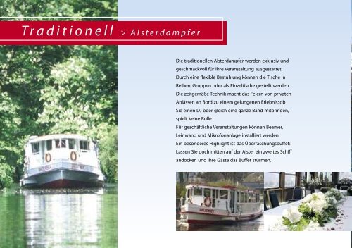 Charter-BroschÃ¼re als Download - Alster-Touristik GmbH Hamburg