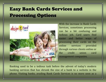 Easy Bank Cards Services and Processing Options